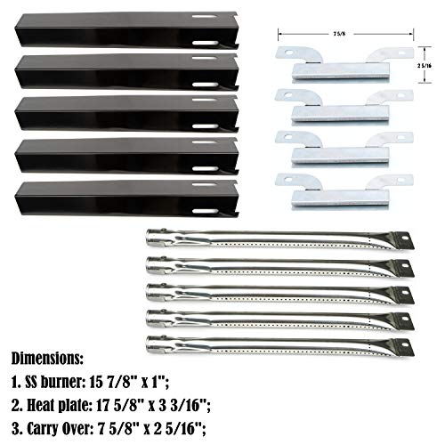 Direct Store Parts Kit DG138 Replacement for Brinkmann Heavy-Duty 810-8501-S Gas Grill Burners,Crossover Tubes, Heat Plates - Grill Parts America