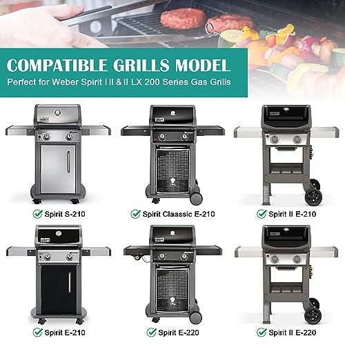 Full-Size Griddle Inserts for Weber Spirit 200 Series, Flat Top Grill Griddle for Weber Spirit l & II E-210/220 S-210/220 Gas Grill Replace for Weber 7637 - Grill Parts America