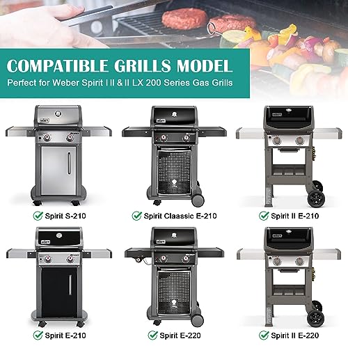 Full-Size Griddle Inserts for Weber Spirit 200 Series, Flat Top