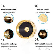 Joywayus 4Pcs Solid Brass Refill Propane Bottle Cap Universal for All 1 LB Gas Tank Cylinder Sealed Protect Cap - Grill Parts America