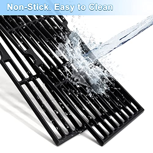 Adviace Grill Replacement Parts for Charbroil 463347017, 463335517, 463377319, 463342119, 463376017, Cast Iron Grill Grates, Heat Plates, Burners, Crossover Tube, Igniters for Char-Broil G470-0002-W1. - Grill Parts America