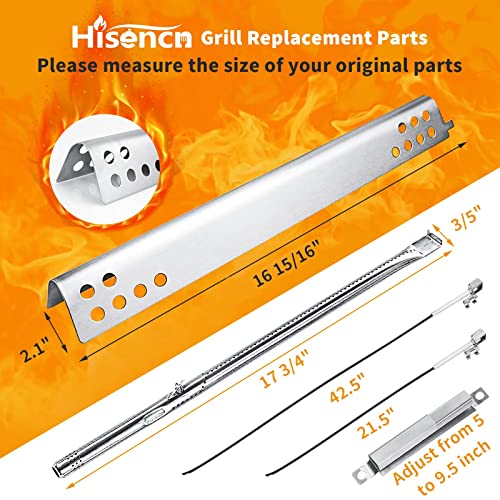 Hisencn Grill Replacement Parts for Charbroil Performance 5 Burner, 304 Stainless Steel Grill Parts for Charbroil 463347519, 463347518, 463361017, Replacement Parts for G470-5200-W1, G470-0004-W1 - Grill Parts America