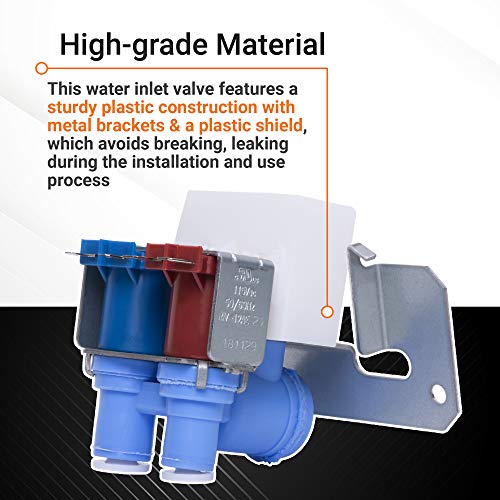 LIFETIME WARRANTY WR57X10051 Refrigerator Dual Inlet Water Valve Replacement Part by BlueStars - Exact Fit for GE Kenmore Hotpoint Refrigerators - Replaces riv-12ae21 AP3672839 WR2X10105 WR57X98 - Grill Parts America