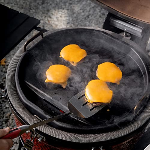 Kamado Joe KJ15094522 Karbon Steel Griddle for Classic Joe Grills, Black - Grill Parts America