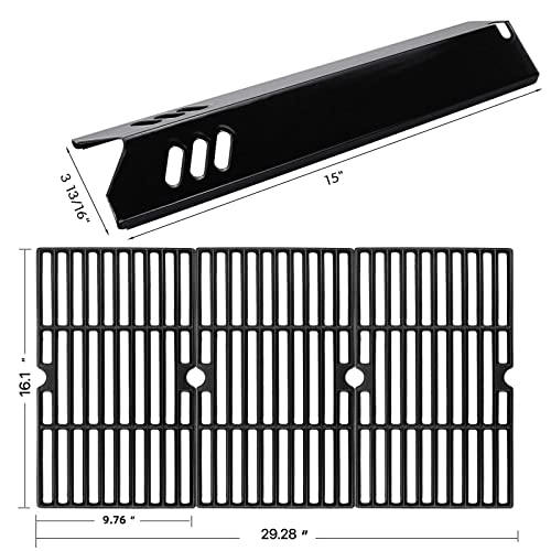 Hisencn Grill Parts for DynaGlo DGF510SBP DGF510SSP, DGF510SSP-D, Heat Plate and Cooking Grid for Backyard BY13-101-001-13, GBC1460W, GBC1461W, GBC1462W, GBC1059WB, BH13-101-099-01, BH14-101-099-01 - Grill Parts America