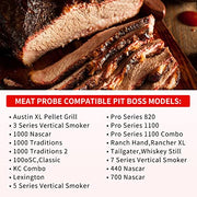 Replacement Meat Probe for Pit boss Pellet Grill and Pellet Smoker, 3.5mm Plug 2 Pack Meat Probes with Grills Clip Accessories (Upgraded Version) - Grill Parts America