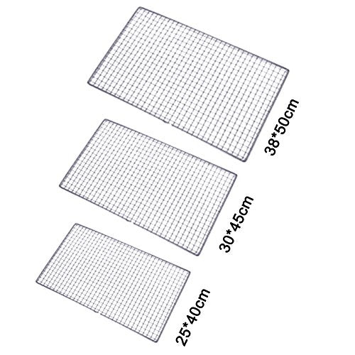 Secfanya QKDS BBQ Grill, Stainless Steel Mesh BBQ Grill Grate Grid Wire Rack Cooking Replacement Net, Works on Smoker,Pellet,Gas,Charcoal Grill, for Camping Barbecue Outdoor Picnic Tool, 25 * 40cm - Grill Parts America