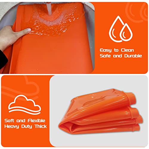 Silicone Griddle Mat for Blackstone 28 Inch, Polished Bottom Surface Grill Cover for Blackstone Protector Outdoor, Heavy Duty Food Grade Silicone Mat, All Season Cooking Protective Cover (Orange) - Grill Parts America