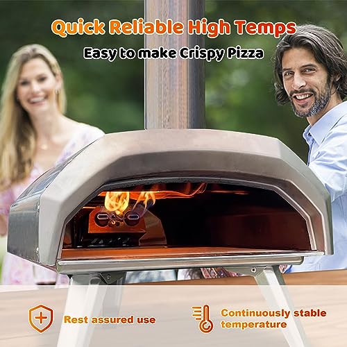 Utheer Gas Burner for Ooni Karu 12 Pizza Oven,Gas Burner Attachment Replace  for Ooni Fyra 12, for Uuni 2S Accessories Gas Converter, Replacement Parts  fits Bighorn Outdoors Pizza Oven
