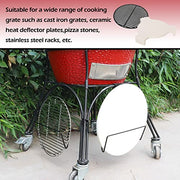 Grate Rack Fits for Kamado Joe Classic Joe Accessories Powder Coated Steel Perfect for Storing Cooking Grid Grate, Grate Rack, Ceramic Heat Deflector Plates, Cast Iron Grill Grate（2 Piece） - Grill Parts America