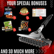 KP 3 in 1 Dream Set- Safe Grill Cleaning Kit - Bristle Free Grill Brush for Outdoor Grill w/Grill Scraper +Heavy Duty Grill Mat|Best BBQ Brush for Grill Cleaning | Grill Accessories for All Grills - Grill Parts America