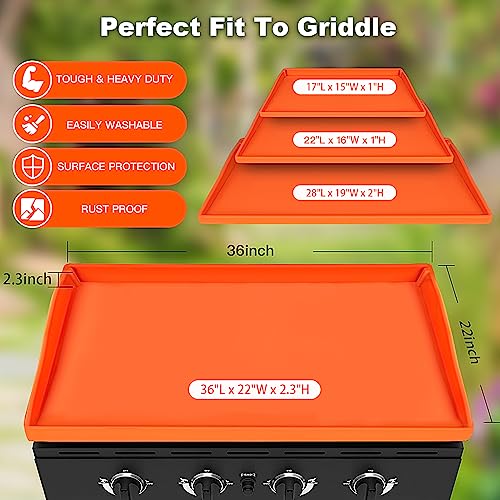 NancyL Griddle Cover for Blackstone, 【Upgraded Full-edge】17 Inch BBQ Grill Cover Griddle Mat Silicone Protective Blackstone Griddle Accessories - Protect Griddle from Rust, Rodents, Insects, Debris