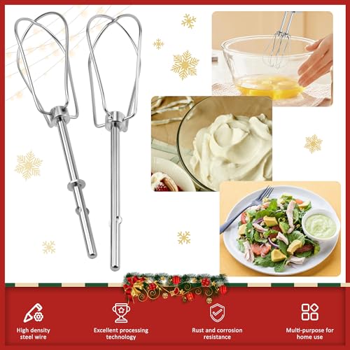 Hand Mixer Beaters W10490648 Hand Mixer Attachment Beaters-hand mixer replacement parts Replace W10490648 KHM2B AP5644233 PS4082859 (2PACK) - Grill Parts America