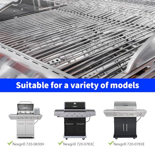 Grill Grates for Nexgrill 4 Burner 720-0830H 720-0830D 720-0670A 720-0783C 720-0783E 720-0958A, 17" Stainless Replacement Parts for 5 Burner 720-0888N Charbroil 463241113 463446015, Kenmore Gas Grill - Grill Parts America