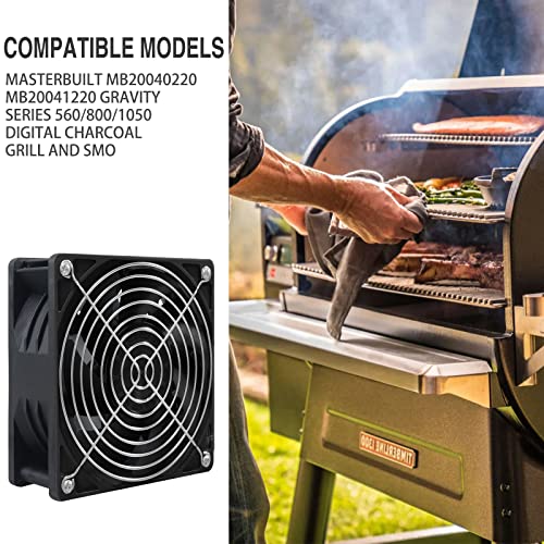 GLAHORSE Digital Fan Kit for Compatible Masterbuilt MB20040220/MB20041220 Gravity Series witch Include 560/800/1050 Digital Charcoal Grill and Smoker Accessories (MB-Fan kit) - Grill Parts America