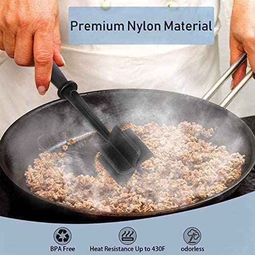 Multifunctional Heat Resistant Meat Masher Nylon Hamburger Chopper Ground Meat  Chopper Utensil Non Stick Cookware Tool