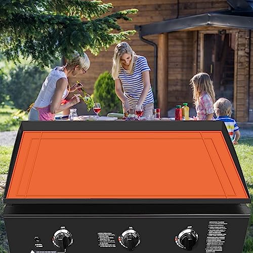 HONSREO 36" Griddle Mat for Blackstone 36/30/28 Inch, Food Grade Silicone Grill Protective Mat, All Season Grill Protector Cover, Cuttable and Customizable - Grill Parts America