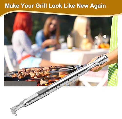 Derurizy Adjustable Universal Grill Burner Tube Kit Extends from 14" to 19" BBQ Replacement Gas Grill Parts for Nexgrill, Brinkmann, Dyna-Glo and Others, 5 Pack - Grill Parts America