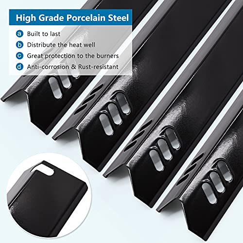 Criditpid Porcelain Grill Heat Shields Replacment for Dyna-Glo DGF510SBP, DGF493BNP, Barbeque Grill Heat Plates for Backyard Grill Replacement Parts BY15-101-001-02, BY13-101-001-13, GBC1460W - Grill Parts America