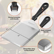FANGSUN Smashed Burger Press Kit, Stainless Steel Burger Smasher & Grill Spatula for Outdoor Cooking, 5.8” Hamburger Press & 5" BBQ Spatula, Griddle Accessories Kit for Flat Griddle, Grilling Gift - Grill Parts America