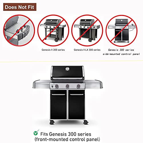 Leship Grill Replacement Parts for Weber Genesis 300 Series E310 E320 E330 EP310 EP320 EP330 S310 S330 Grills(Front Control), 17.5-inch Flavorizer Bars and Heat Deflectors Replace for Weber 7620 7622 - Grill Parts America
