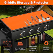 Wohbay Griddle Mat for Blackstone, 36" Food-Grade Silicone Cover Mat for Griddle Surface, Griddle Accessories, Griddle Outdoor Protector - Orange - Grill Parts America