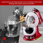 Mixer Bowl Cover for KitchenAid Tilt-Head 4.5-5 Quart Stand Mixer, Mixer Assecories Bowl Covers to Prevent Ingredients from Spilling, Mixer Lid Splash Guard, Open Hole Design in The Middle (2 Pack) - Kitchen Parts America