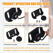 Huthbrother Universal Roller Skid Snow Thrower Shoes | 490-241-0038 Snow Blower Skid Shoes W/Hardware, for Craftsman, MTD, Cub C-adet, Fits Most 2-Stage and 3-Stage Snow Thrower Snowblowers - Grill Parts America