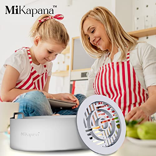MiKapana Silicone Air fryer Liners Reusable for Air Fryer Basket Sturdy Strong Kitchen Gadgets Air Fryer Accessories Airfryer Liners Silicone Bowl For Air Fryer Oven BPA free Size 8.6"/22 cm Grey - Grill Parts America