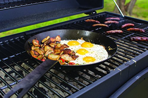 Lodge CRS12 Carbon Steel Skillet, Pre-Seasoned, 12-inch - Grill Parts America