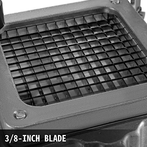 VEVOR Commercial Vegetable Fruit Chopper 3/8″ Blade Professional Food Dicer Kattex French Fry Cutter Onion Slicer Stainless Steel for Tomato Peppers Potato Mushroom Upgrade Style 3/8" - Kitchen Parts America