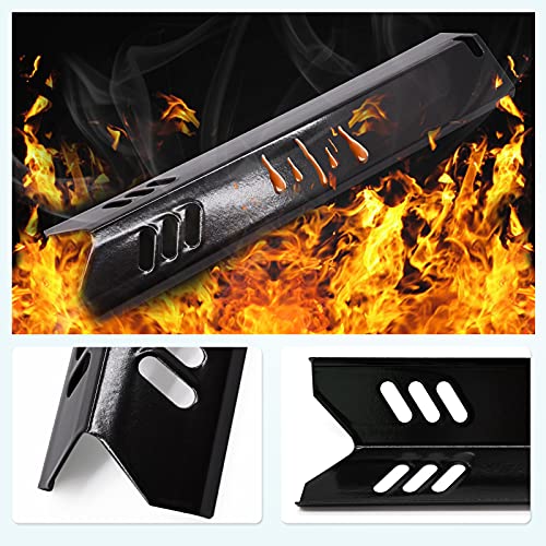 Criditpid Porcelain Grill Heat Shields Replacment for Dyna-Glo DGF510SBP, DGF493BNP, Barbeque Grill Heat Plates for Backyard Grill Replacement Parts BY15-101-001-02, BY13-101-001-13, GBC1460W - Grill Parts America