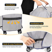 PALON Waterproof BBQ Grill Cover 75-Inch, Heavy Duty Outdoor Gas Grill Covers, with Built-in Vents Velcro, Barbecue Grills All Weather Protector for Weber Char-Broil Brinkmann Nexgrill and More - Grill Parts America