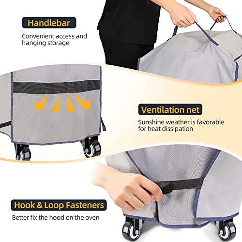 PALON Waterproof BBQ Grill Cover 75-Inch, Heavy Duty Outdoor Gas Grill Covers, with Built-in Vents Velcro, Barbecue Grills All Weather Protector for Weber Char-Broil Brinkmann Nexgrill and More - Grill Parts America