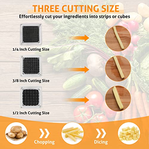 WICHEMI Dicer Blades Commercial Vegetable Chopper Dicer Blade Replacement Stainless Steel Blade for Chopper Dicer Commercial Vegetable Fruit Dicer Replace Blades (2 Pack, 1/4" Blade) - Kitchen Parts America