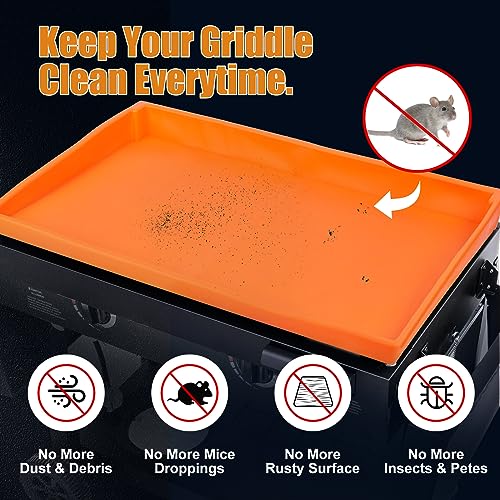 WADEO 28" Griddle Mat for Blackstone, Upgraded Edge Covering Design- Blackstone Griddle Accessories, Protect Your Griddle from Rodents, Insects, Debris and Rust (28 Inch - Fully Hemmed) - Grill Parts America