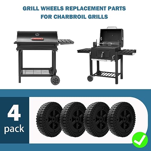 4PC G206-0025-W1 𝟲 𝗶𝗻𝗰𝗵 𝗥𝗲𝗽𝗹𝗮𝗰𝗲𝗺𝗲𝗻𝘁 𝗪𝗵𝗲𝗲𝗹𝘀 for Weber,Grill plastic Whe ...