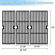 Adviace Grill Replacement Parts for Charbroil 463347017, 463335517, 463377319, 463342119, 463376017, Cast Iron Grill Grates, Heat Plates, Burners, Crossover Tube, Igniters for Char-Broil G470-0002-W1. - Grill Parts America