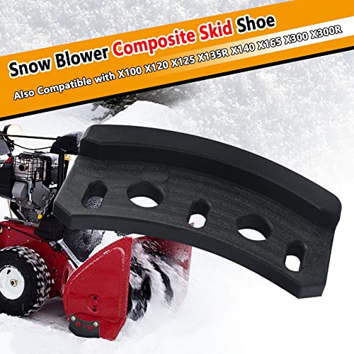 2-Pack M135188 Snow Blower Composite Skid Shoe for J-OHN Deere Tractors & 42, 44, 46, 47 inches Snowblowers, Replaces M46530, GXH3045, AM31235 Snow Blower Skid Shoe, fits L 100 110 X 350 354 465 485 - Grill Parts America