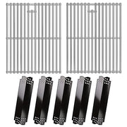Hisencn Replacement Parts for Nexgrill 720-0830H, 720-0888N, 720-0783E, 720-0888, 720-0783C, Stainless Steel Cooking Grid and Porcelain enameled Steel Heat Plates for Nexgrill 5 Burner Grill - Grill Parts America