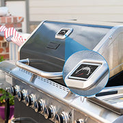SafBbcue Grill Thermometers Gas Grill Thermometers Heat Indicator Replacement for Kenmore 119.16144210 146.23673310 Nexgrill 720-0830A, 720-0882A Gas Grills -Square Stainless - Grill Parts America