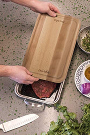 Char-Broil 140014 Grill+ Roasting Dish & Cutting Board, Stainless Steel - Grill Parts America