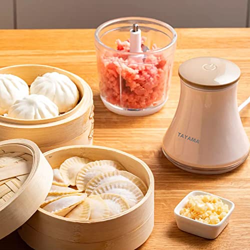 TAYAMA 2.5 Cup White 200W Mini Chopper 4-Layer Blade Food Processor, Medium - Kitchen Parts America