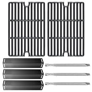 Hisencn Grill Replacement for Smoke Hollow PS9900, PS9500, 6800, Smoke Hollow Grill Parts for 16.5" Porcelain Steel Heat Plate Shield, Stainless Steel Pipe Burners, Cast Iron Cooking Grate - Grill Parts America
