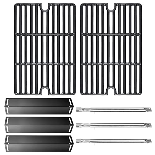 Hisencn Grill Replacement for Smoke Hollow PS9900, PS9500, 6800, Smoke Hollow Grill Parts for 16.5" Porcelain Steel Heat Plate Shield, Stainless Steel Pipe Burners, Cast Iron Cooking Grate - Grill Parts America