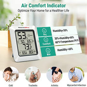 ThermoPro TP50 2 Pieces Digital Hygrometer Indoor Thermometer Room Thermometer and Humidity Gauge with Temperature Humidity Monitor - Grill Parts America