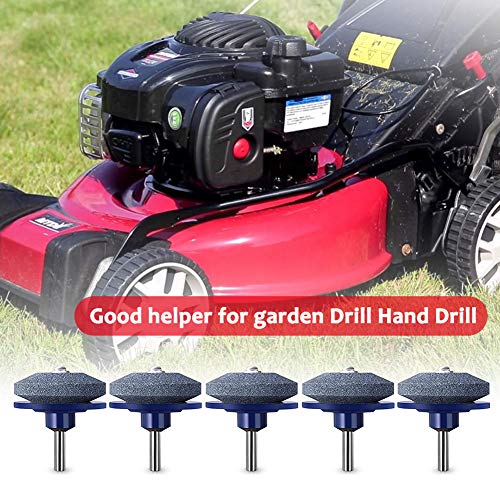 Crafts Man Lawn Mower Blade Sharpener for Any Power Hand Drill by (5 Packs Blue) - Grill Parts America
