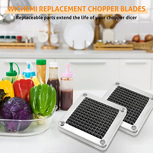 WICHEMI Dicer Blades Commercial Vegetable Chopper Dicer Blade Replacement Stainless Steel Blade for Chopper Dicer Commercial Vegetable Fruit Dicer Replace Blades (2 Pack, 1/4" Blade) - Kitchen Parts America