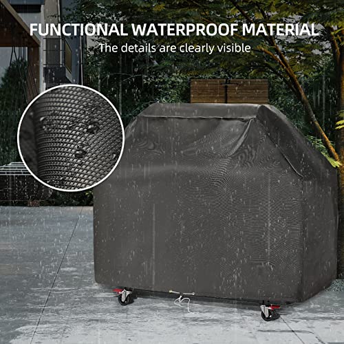 PALON Waterproof BBQ Grill Cover 72-Inch, Heavy Duty Outdoor Gas Grill Covers, with Drawstring Barbecue Covers for Weber Char-Broil Brinkmann Nexgrill and More, All Weather Barbecue Grills Protector - Grill Parts America