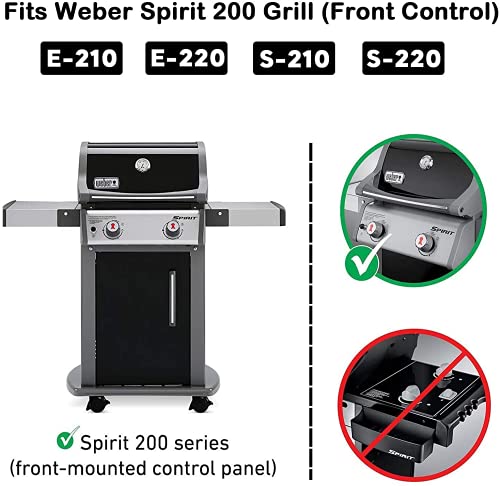 Uniflasy 7637 Grill Cooking Griddle for Weber Spirit I & II 200 Series 17.5 inch Spirit E210 Spirit E220 Spirit S210 Spirit S220 with Front Control Weber Spirit 200 Grill Replacement Flat Cooking Pan - Grill Parts America